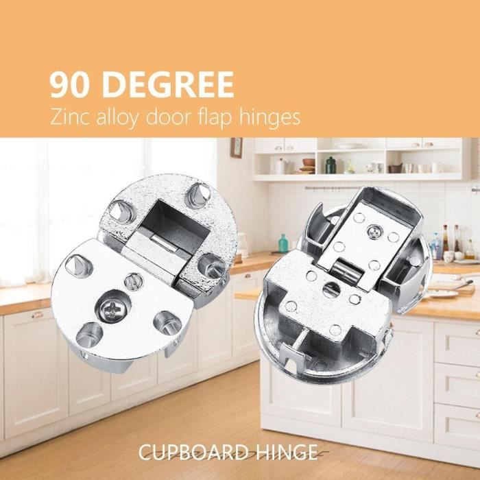 Charnière à Ressort Loquets D'armoire - DILWE - 3,1 X 1,8 Po - Blanc