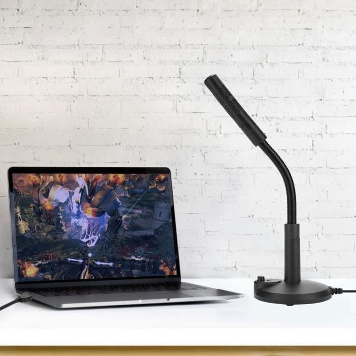 Microphone USB Plug & Play Pour PC - Haute Sensibilité, Gain élevé | Appels Clairs, Télétravail, Cours En Ligne | Compact Et Portable - 6