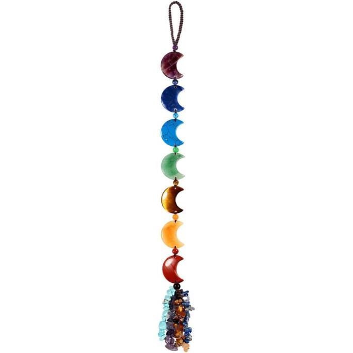 7 Chakra Tranches d'Agate Arbre de Vie Carillons éoliens pour