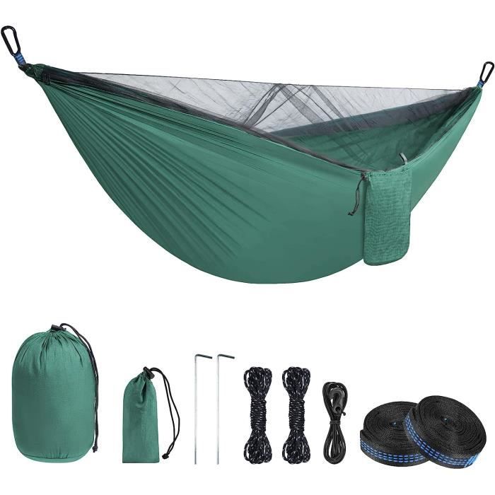 Ultra-léger Hamac Moustiquaire Capacité De Charge De 300kg Suspendu Hamac Sur Pied Respirant Nylon Parachute Sechage Rapide Exterieur Pour Camping Randonnee Jardin Randonnee Pedestre 87981412
