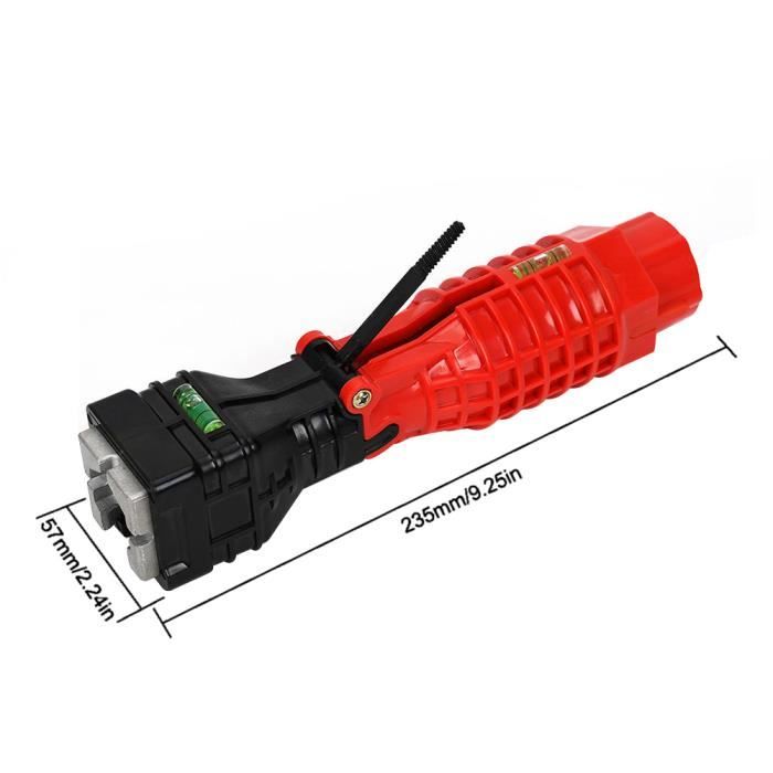 Clé De Robinet Réglable Avec Niveau - Acier Inox - Compatible 8 à 32 Mm - Pour Plomberie, Douche - 7