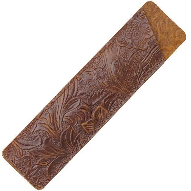 Portefeuille En Cuir Vintage Trousse à Crayons - Cuir Éthique Pour Travail, Université - Marron