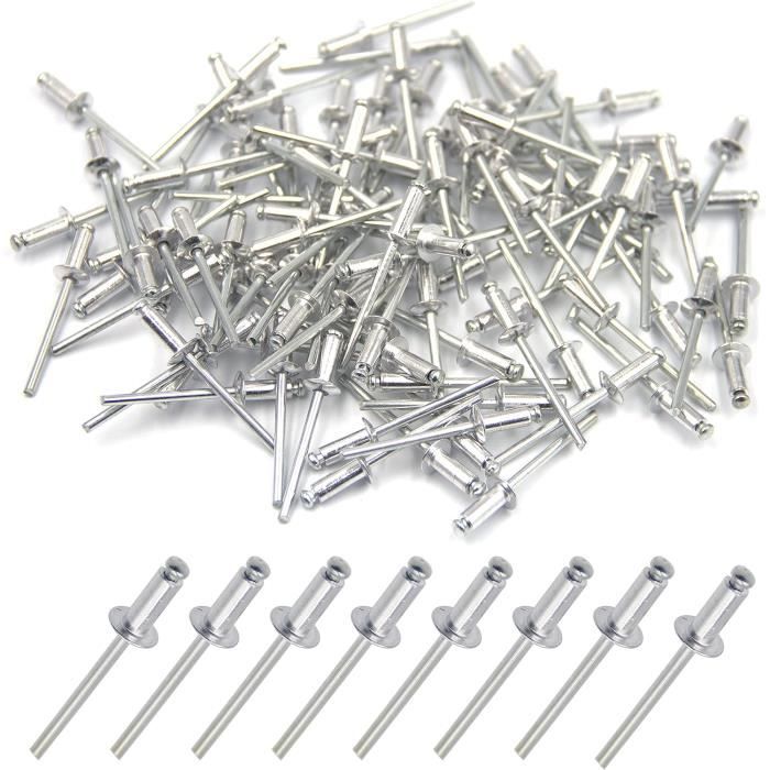 100 Pièces De Rivets Aveugles En Aluminium 4 X 10Mm, Rivets À Bout ...