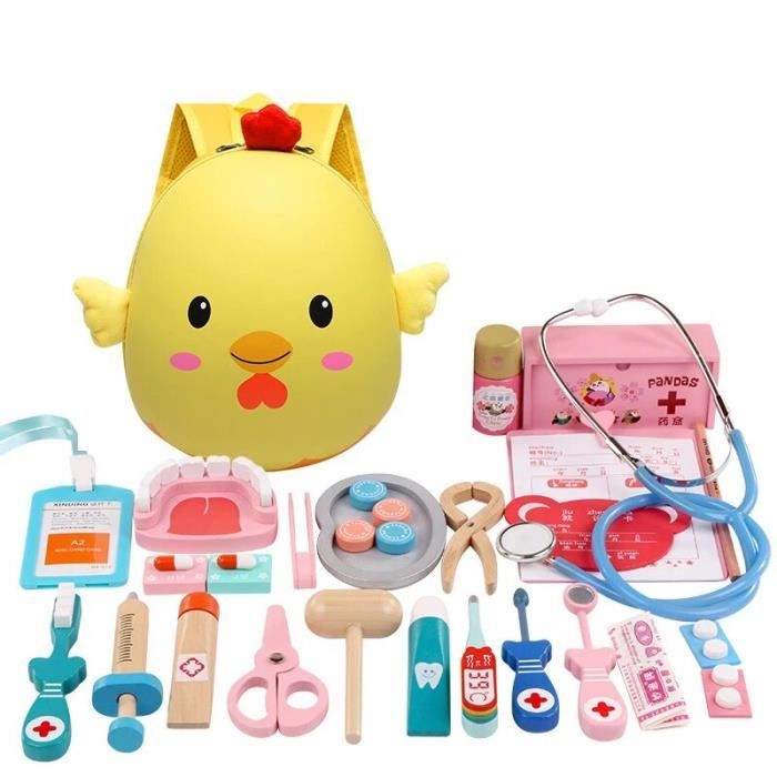 Set complet jaune - Ensemble de jouets de Simulation de dentiste pour  enfants, Kit médical, jouet Portable mi