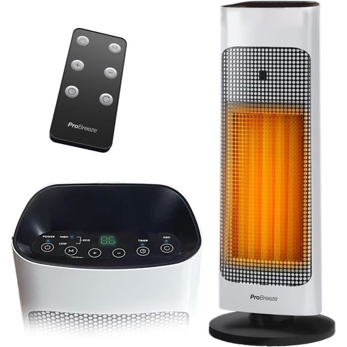 Radiateur Chauffant Plafonnier 800W/1200W/2000W Avec Télécommande - Aluminium, IP45 - Pour Terrasse Ou Garage