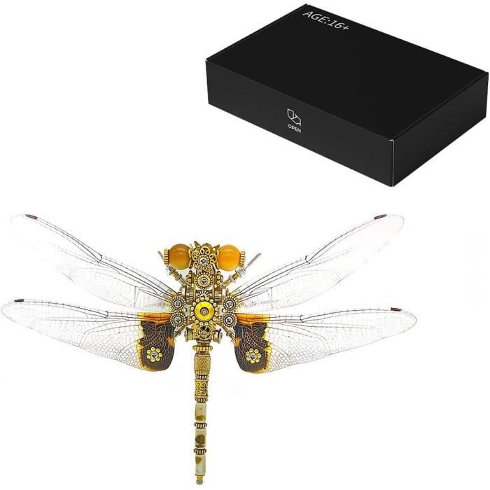 Songjum 3 Pezzi Libellula Metallo con Piedi Libellule da Parete per Casa Camera da Letto Soggiorno Ufficio Giardino Patio