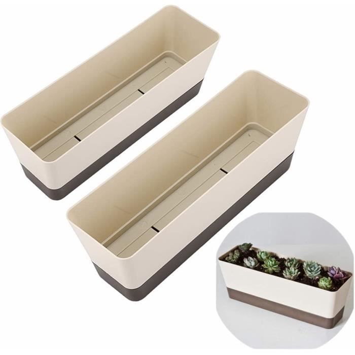 Lot De 2 Jardinières Suspendues, 25.4 Cm De Diamètre Pour L Et Lexterieur Pot De Fleurs Suspendu Avec Trou De Drainage Et 3 Crochets Pour Le Jardin Et La Maison Blanc 90729932