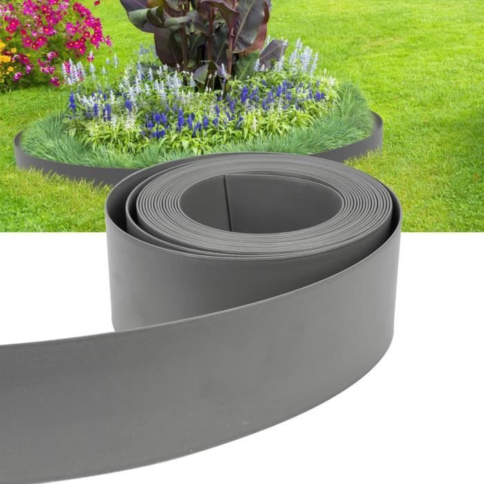 Bordure De Pelouse En Métal Galvanisé – 5 M, Hauteur 15 Cm – Flexible Pour Parterres De Fleurs Et Potager - 10