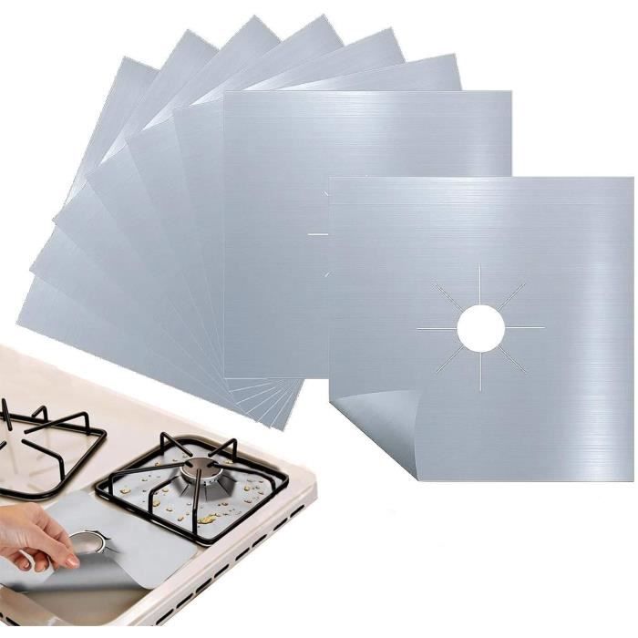SIMPLISIM: Set 4 Feuille Aluminium Protection Gaziniere Protege Plaques Gaz  Réutilisables - Cdiscount Electroménager