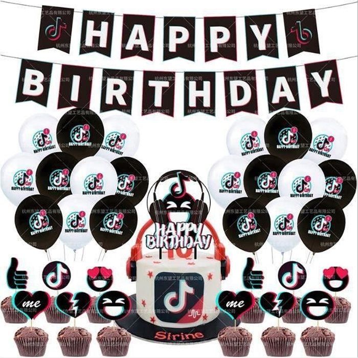 Tiktok Theme Fete Decoration Notes Drapeau D Anniversaire Gateau Gateau Drapeau Fete Mise En Page De Tiktok Cadeaux Cdiscount Maison Tiktok Theme Fete Decoration Notes Drapeau D Anniversaire Gateau Gateau Drapeau Fete Mise En Page De Tiktok Cadeaux Cdiscount Maison