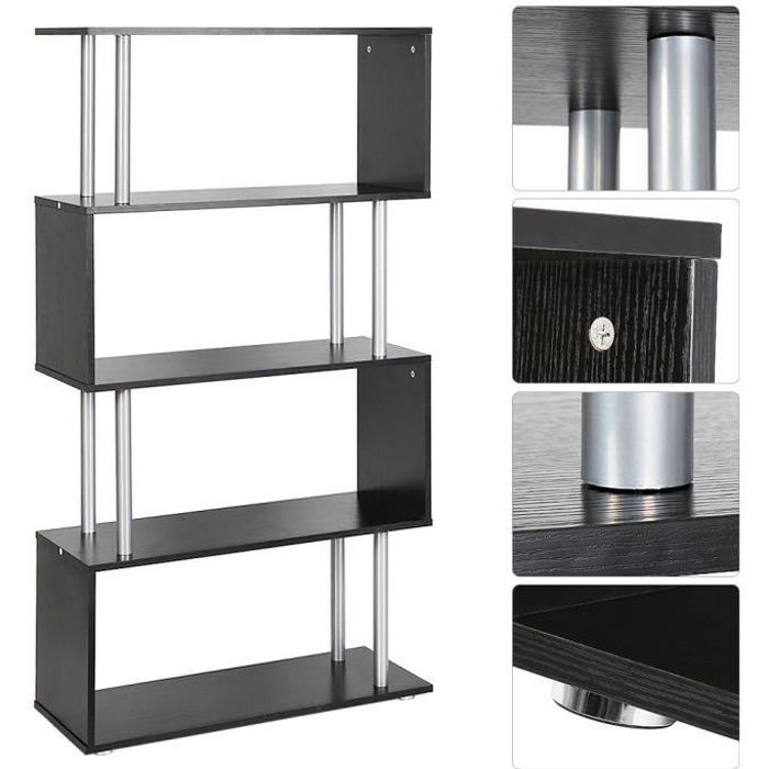 Etagère de Rangement avec Compartiments Organiseur Bureau Bibliothèque