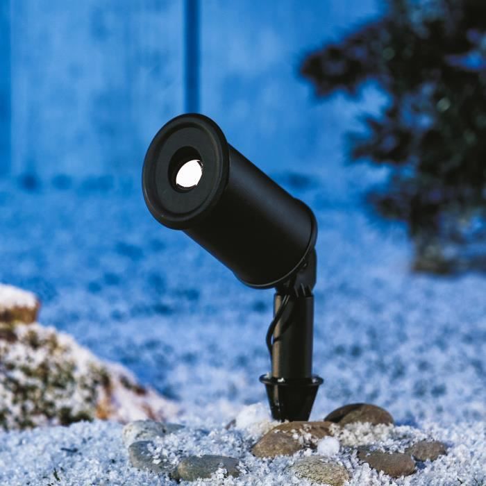 Projecteur de facade Led motif fixe de Pere Noel Rouge. Utilisation