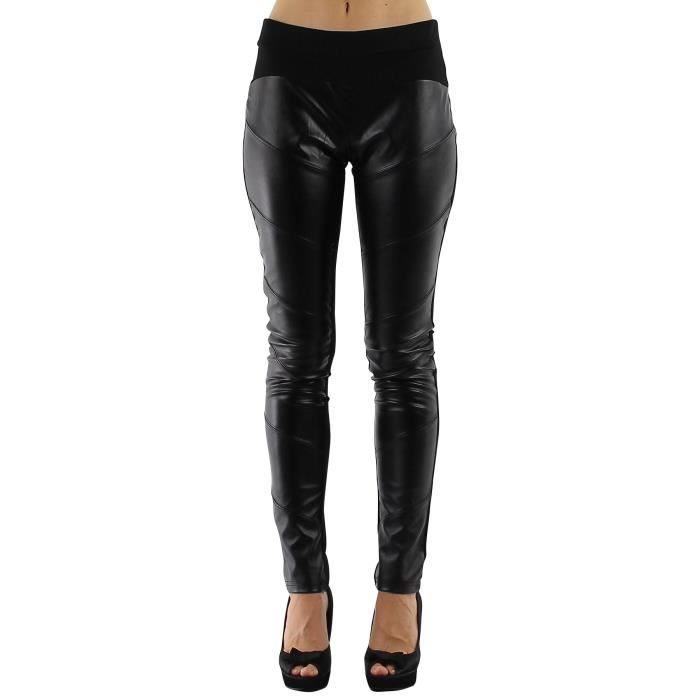 tregging cuir femme