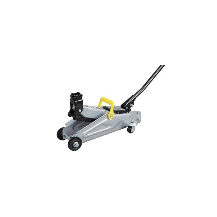 Cric Rouleur Hydraulique Yellow Jacket 2,5 Tonnes - Profil Bas (8,9 Cm) - Hauteur Max 36,5 Cm - Poignée Amovible Et 4 Roues