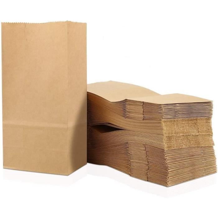 12 Sacs De Courses écologiques DIY - En Papier Kraft - Forme Bouteille - 35x9,5 Cm - Neuf Avec étiquettes