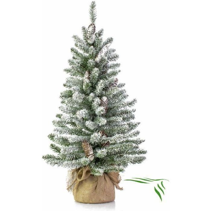 Petit sapin de Noël artificiel, Dans un sac de jute, 60 CM