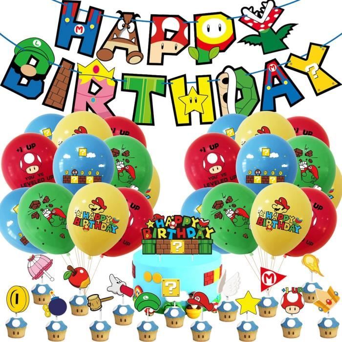 Décoration Anniversaire Super Mario - Ballons Et Fournitures De Fête - Neuf
