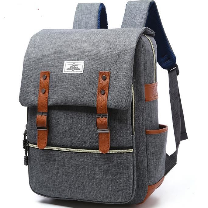 Sac à Dos BAIGIO 36-45L Gris - Homme/Femme - Sport Voyage Travail Scolaire