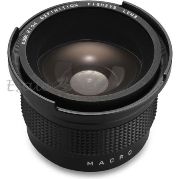 52mm 0.35X TELE Objectif Lentille Fisheye Grand Angle pour Canon