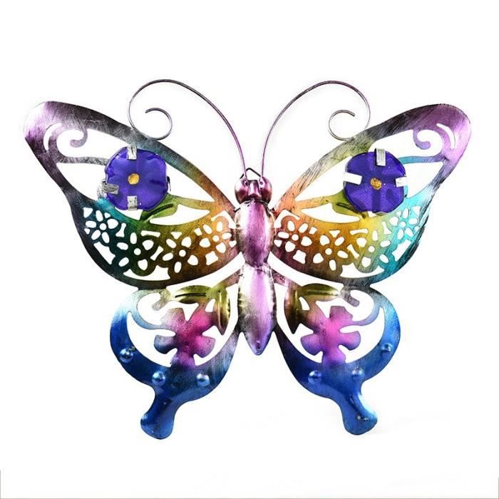 Décoration murale : Papillon artisanal en métal et cuivre