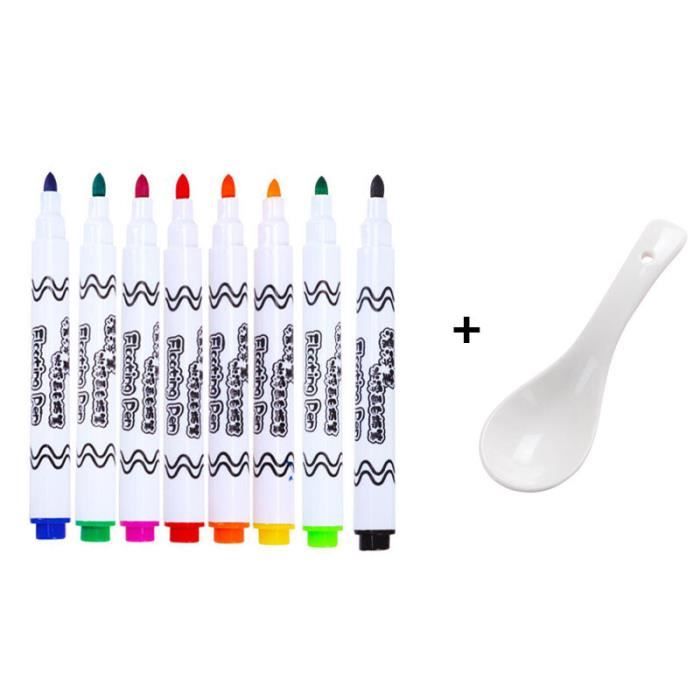 Stylo Magique OSDUE – 12 Couleurs – Marqueur Flottant Sur L’eau – Peinture Sur Cuillère – Jouet éducatif – Dès 2 Ans
