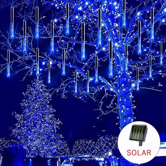 Guirlande Lumineuse Solaire Tubes LED 30 Cm - 10 Tubes, étanche IP65, Pour Noël, Jardin, Fête