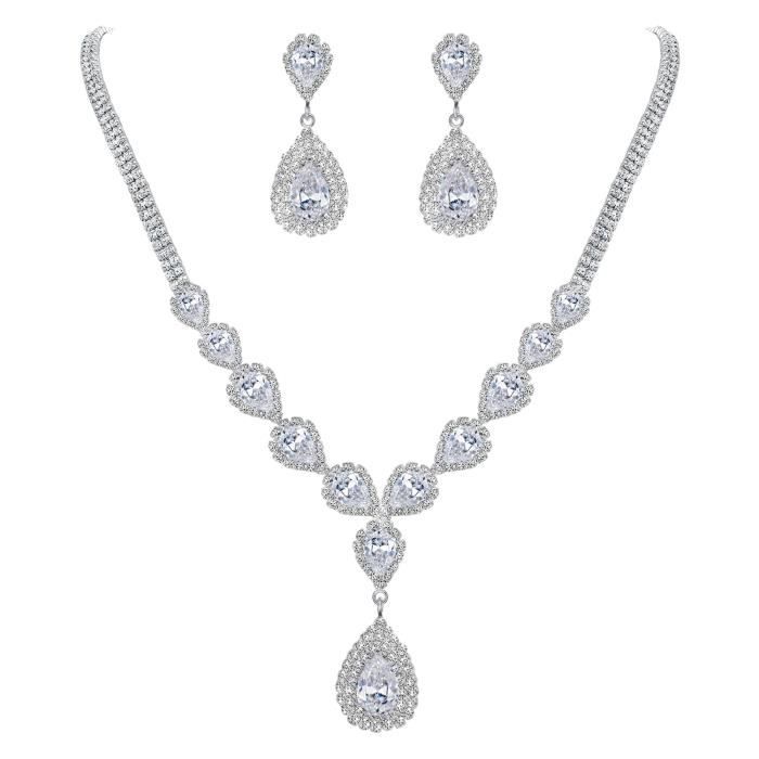 BOUCLES D/'OREILLES VERRE ETOILE TRANSPARENT BELLE PARURE COLLIER BIJOUX