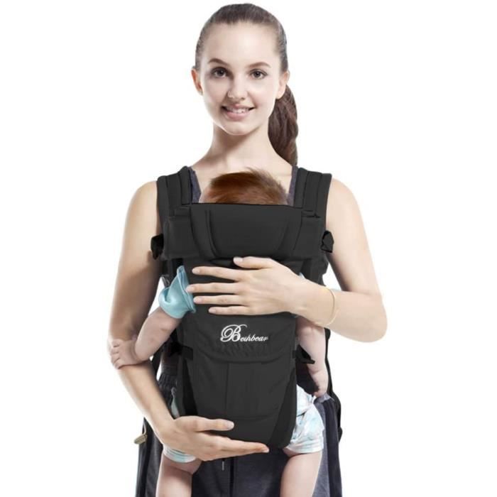 Porte Bebe Avant Pour Bebe De La Naissance A 24 Mois 18 Kg Noir Cdiscount Puericulture Eveil Bebe