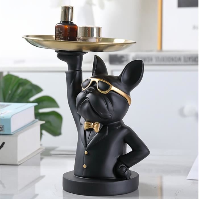 Nordique Français Bouledogue Chien Statue Décoration De La Maison