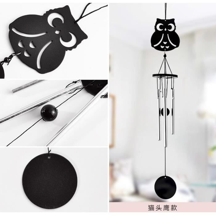 Support De Carillon éolien En Métal Noir - Hauteur 47 Cm - Pour Suspension Intérieure, Décoration Salon, Chambre, Bureau - 13