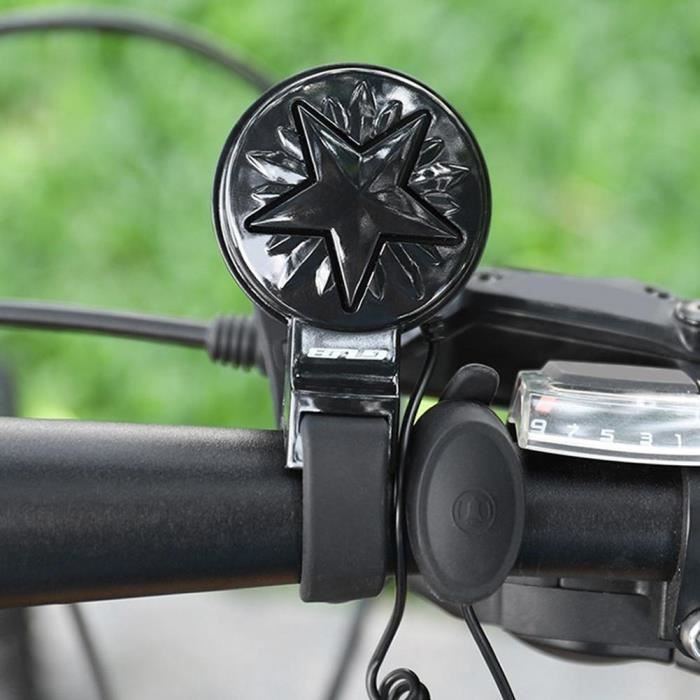 Electrique Sonnette Vélo,Alarme Fort Electronique Klaxon Vélo, 4 Modes Sonores, USB Rechargeable Batterie, Etanche Avertisseur(noir jaune