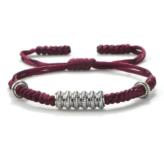 Bracelet En Perles De Pierre Tressé Ajustable - Bijou Élégant Pour Femme - Cadeau Saint-Valentin, Anniversaire, Fiançailles - 12