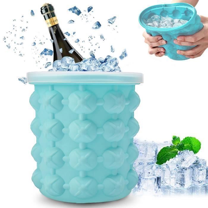 Moule à Glaçons TAIZER 2PCS - Bac Silicone Avec Couvercle - Glaçons Mini Cubes - Facile à Démouler