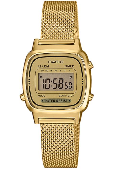 montre casio vintage mini femme or