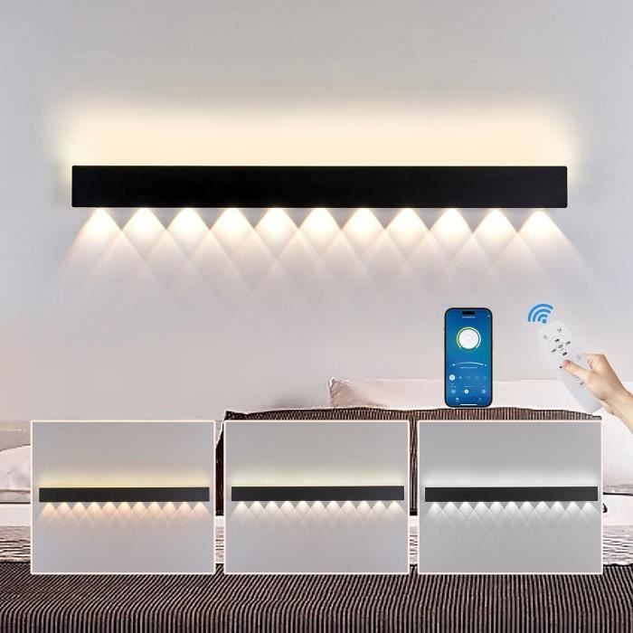 Applique Murale LED RGB+CCT Tuya Contrôle De APP Dimmable Aluminium