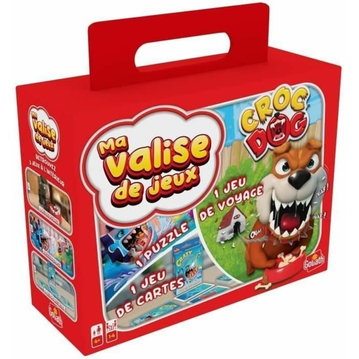 Valisette Multi-Jeux Croc Dog - Jeux De Société Pour Enfant - Idéale Valisette Multi-Jeux Croc Dog - Jeux De Société Pour Enfant - Idéale