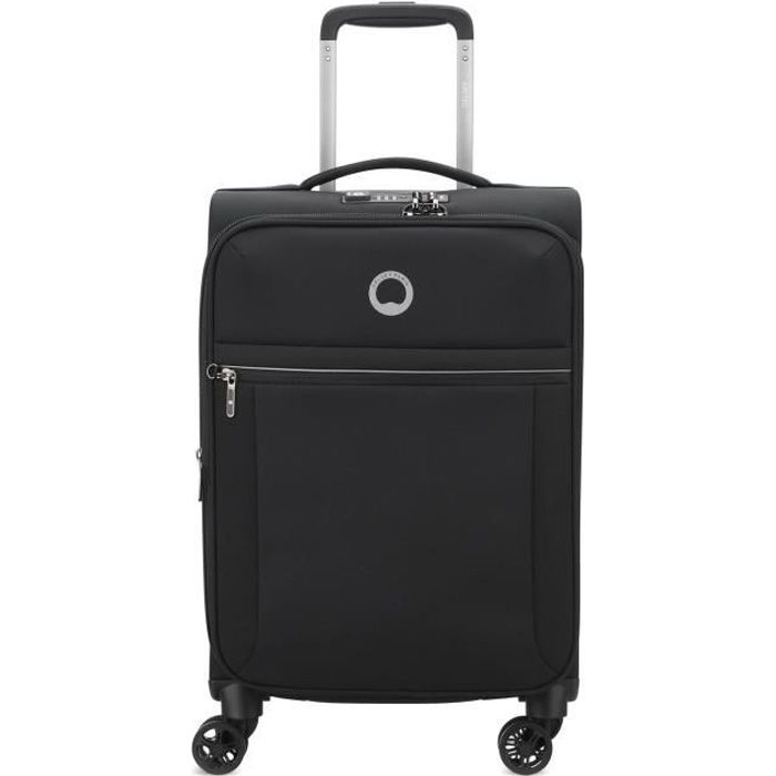 Valise cabine souple 4 roues 55cm grise DELSEY