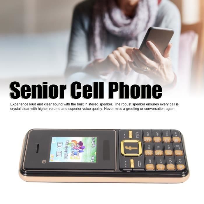 Téléphone Portable Senior - Gros Boutons, Grand écran, Mémoire 32 Mo, Réseau 2G, Neuf