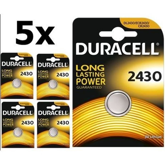 5 piles bouton au lithium Duracell CR2430 3v - Cdiscount Jeux - Jouets