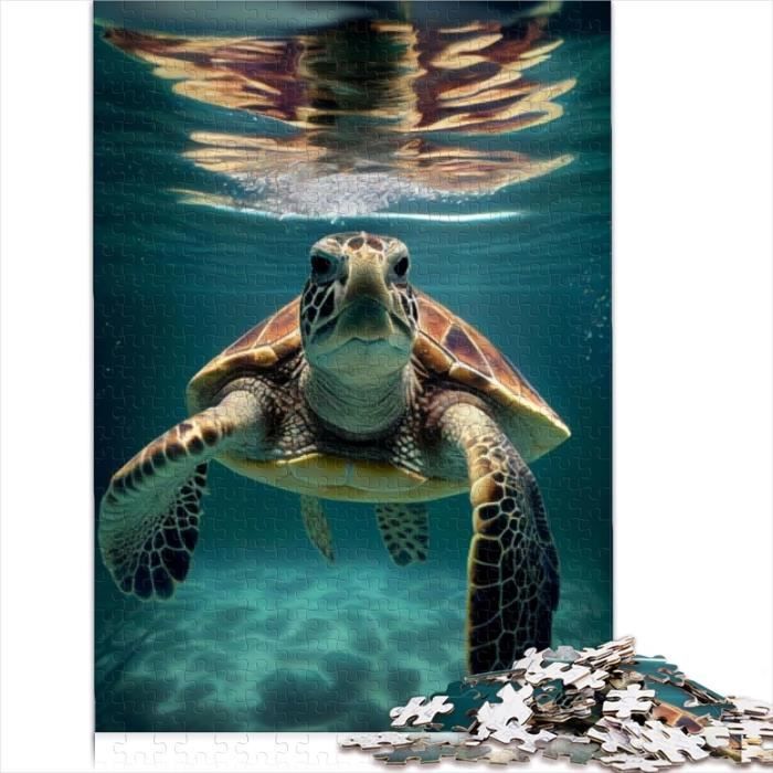 Puzzle 500 Pièces Pour Adultes, Tortue, Bois De Feu, Cadeaux Pour