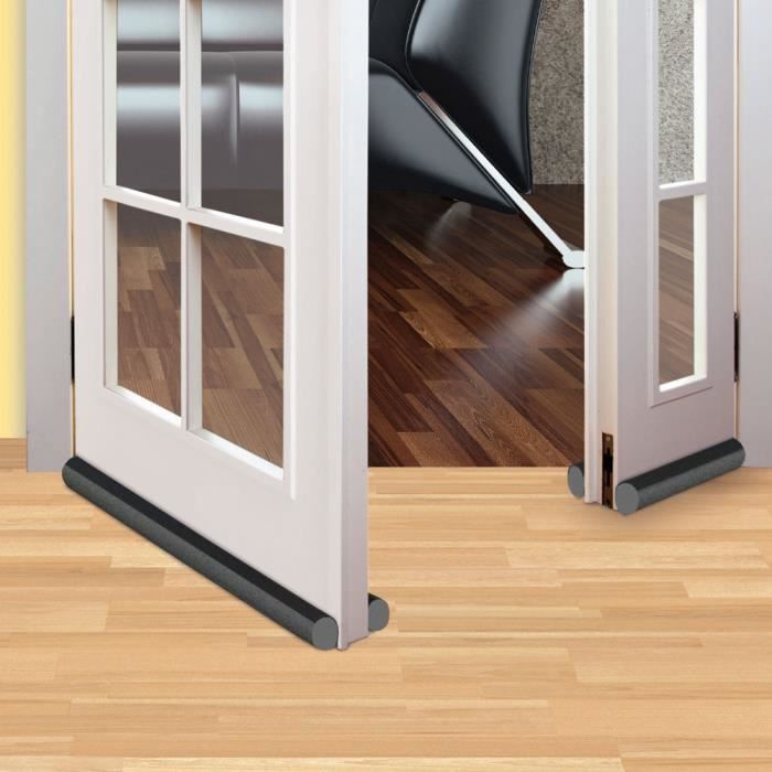 Lot 6 Boudin de Porte Double 93 cm Stop Froid Ajustable Bas de Porte