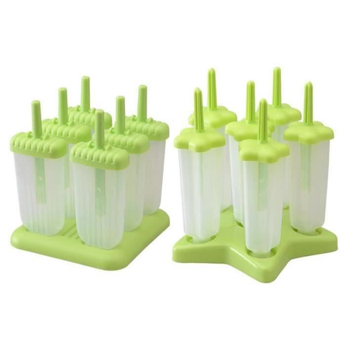2 Moules à Glace Silicone + 100 Bâtons - Pour Popsicles Maison, Gâteaux Glacés