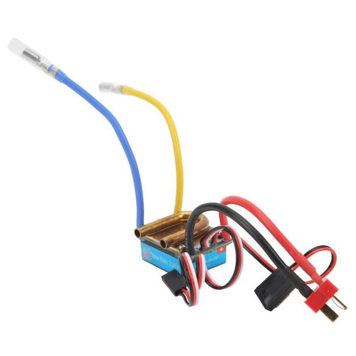 SUNGOOYUE ESC 30A Sans Balais Pour Bateau RC – Refroidissement Par Eau, Bidirectionnel, Compatible 2-4S LiPo, Jaune