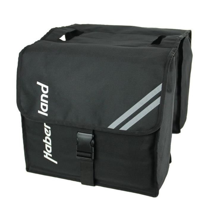 Sacoche de selle Haberland Touring 6000 noire, 32 x 31 x 16 cm, 33 litres