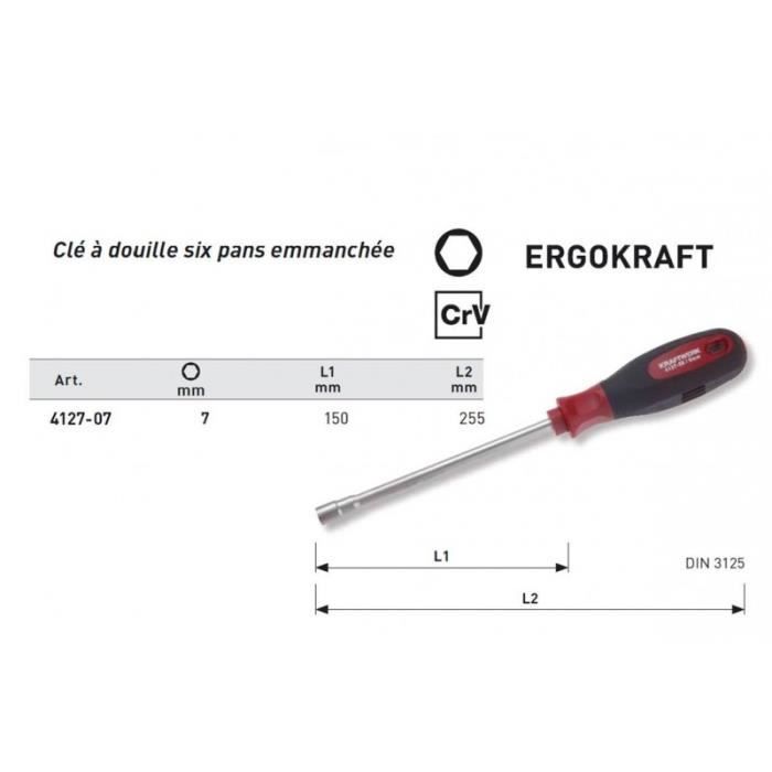 Kraftwerk ERGOKRAFT Clé à Douille Avec Poignée 5,5 Mm