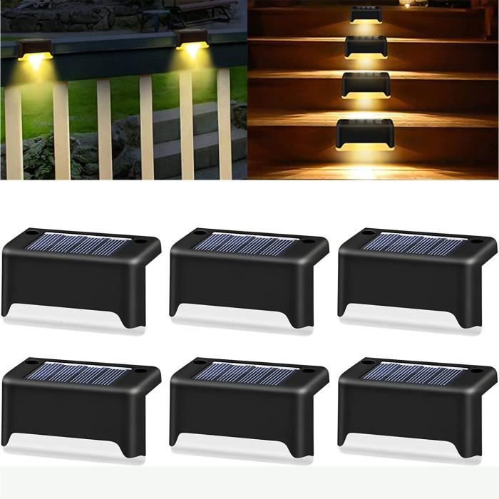 Leytn® 6 pcs Lampe solaire extérieur Lampe de pont LED imperméable Lampe de jardin pour Clôture Escalier Jardin Marche Terrasse
