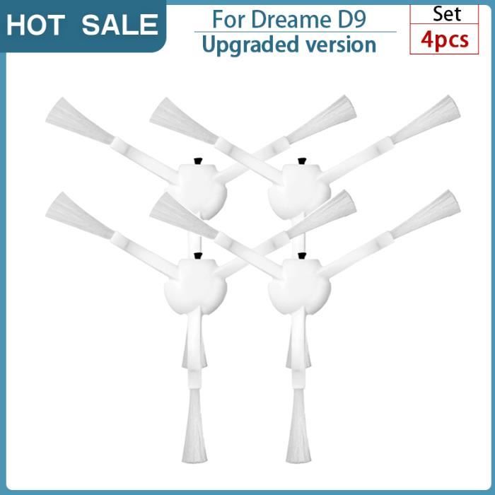 LIVERYDE Kit Pièces Rechange Pour Dreame D9/L10 Pro - 1 Brosse Principale, 4 Latérales, 2 Filtres HEPA, 2 Lingettes