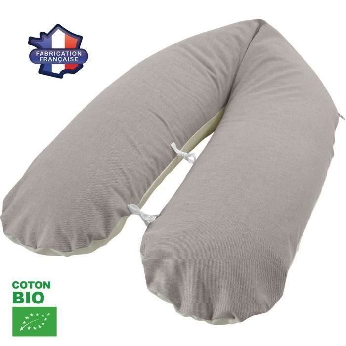 Coton BIO 180 cm Fabrication Fran/çaise d/éhoussableBio Rose MODULIT Grand Coussin dAllaitement
