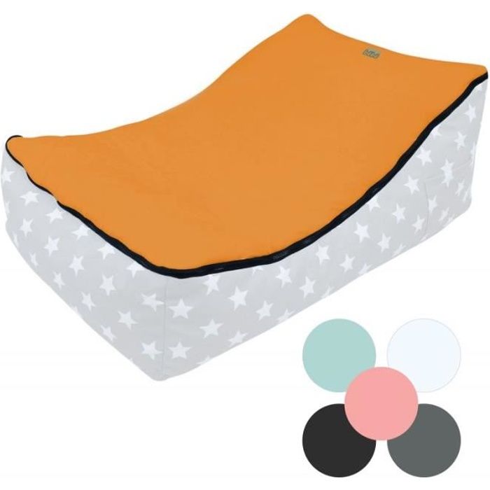 Housse D Assise Sans Harnais Pour Pouf Monsieur Bebe Orange Cdiscount Puericulture Eveil Bebe