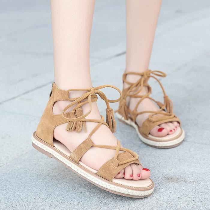 sandale talon plat